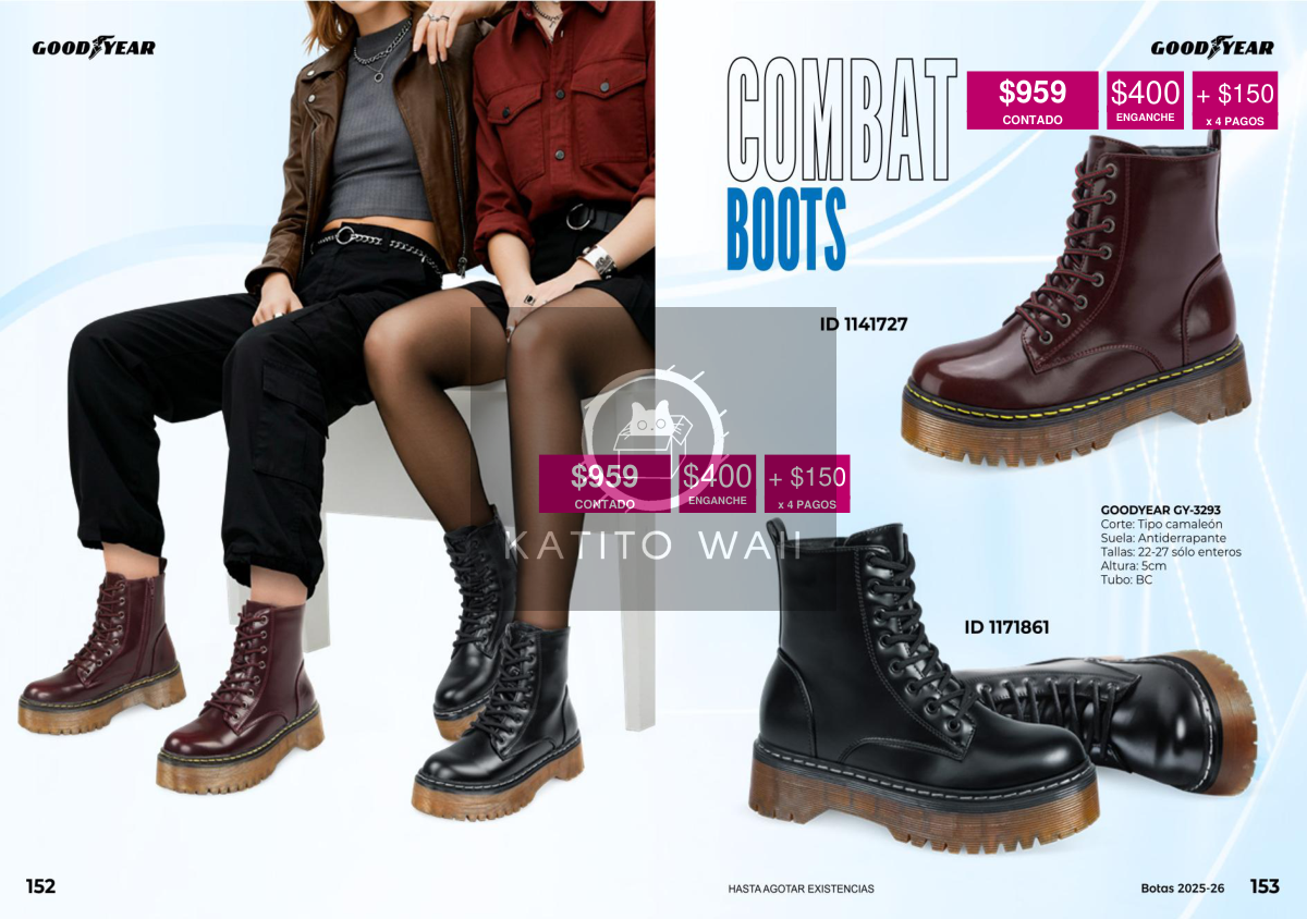 Botas tipo combate Goodyear