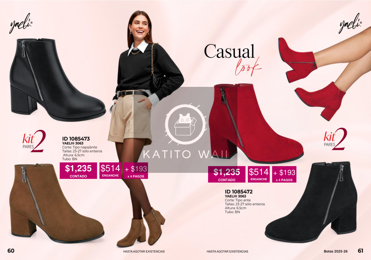 Botines de tacón para mujer