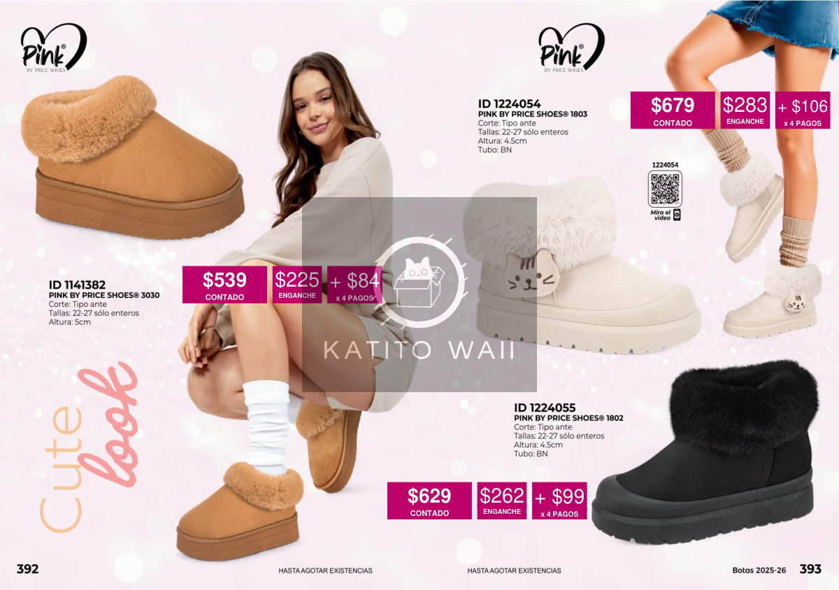 Pantuflas Pink Love con forro peluche