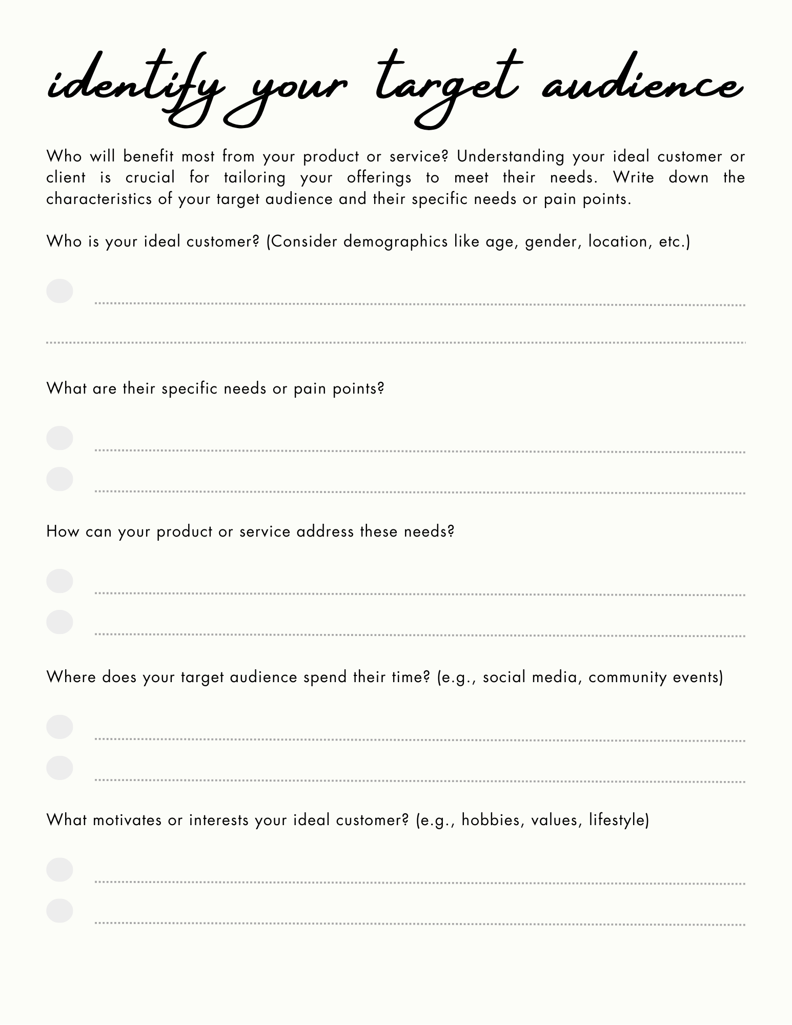 Mom-prenuer Side Hustle Planner