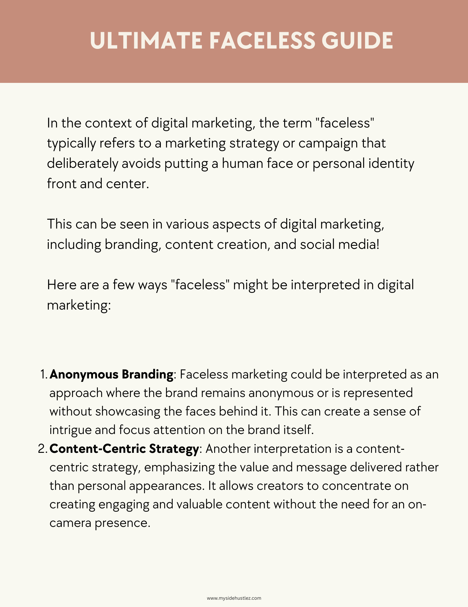 The Ultimate Faceless Guide