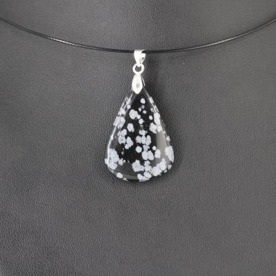 Pendentif en Obsidienne Flocon M56
