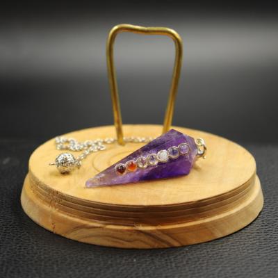 Pendule 7 Chakras en Améthyste C92