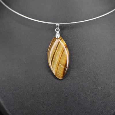 Pendentif en Oeil de Tigre F04