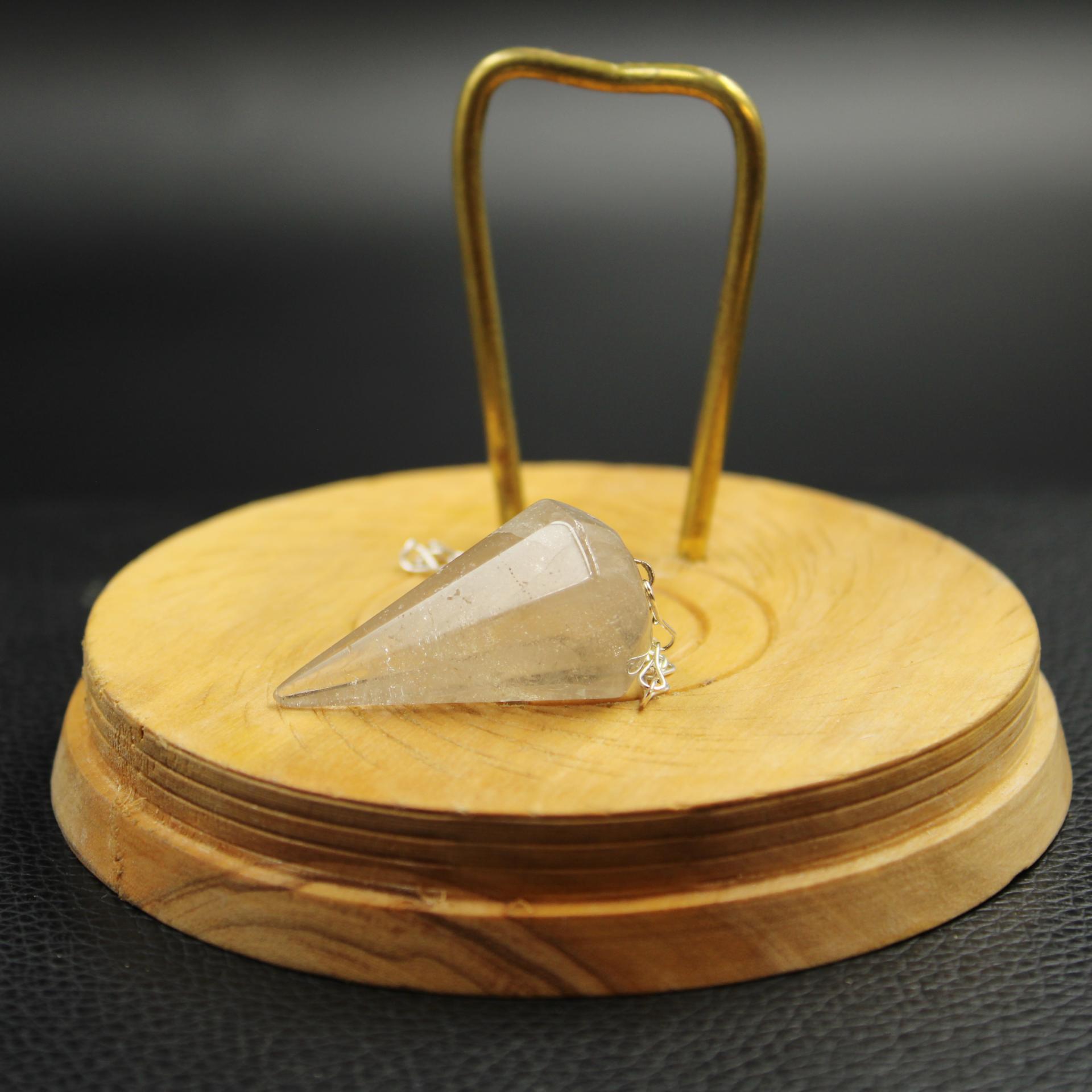 Pendule conique en Quartz Fumé F86