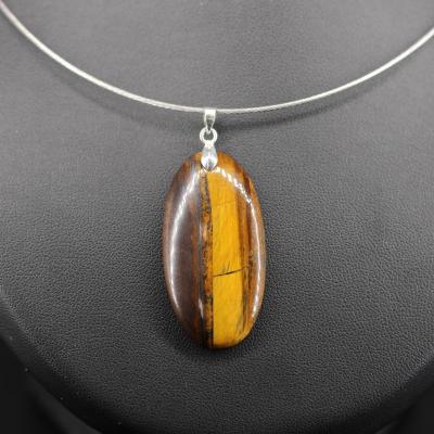Pendentif en Oeil de Tigre F02