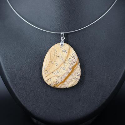 Pendentif en Jaspe Paysage F62