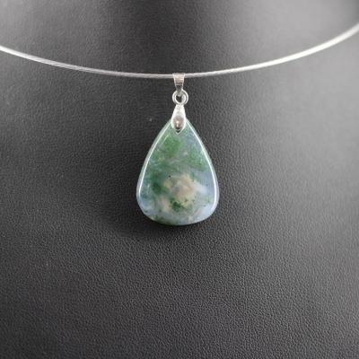 Pendentif en Agate Mousse F22