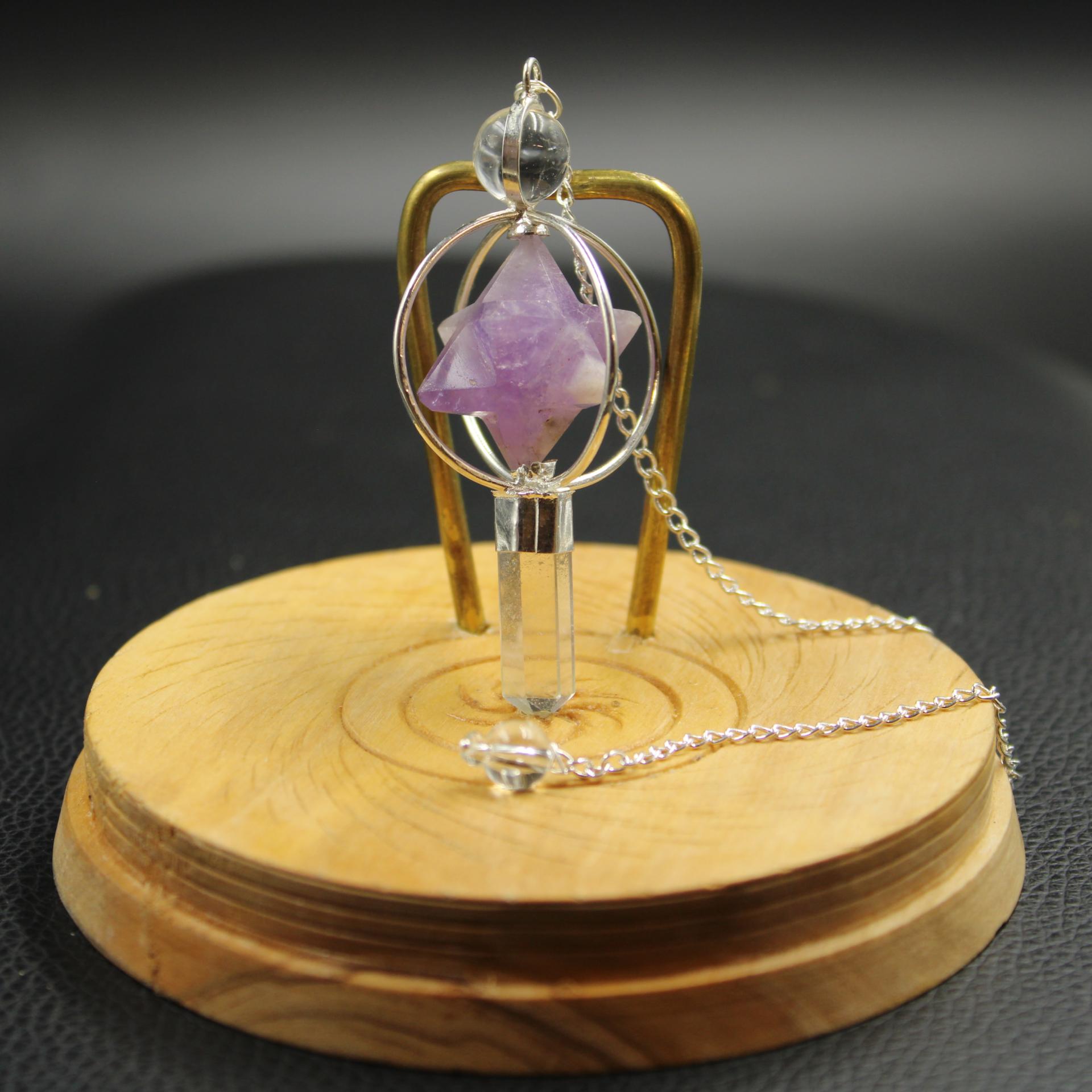 Pendule Merkabah en Améthyste C87