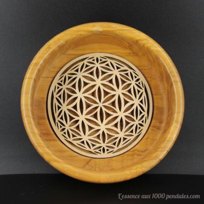 Coupelle de Purification Fleur de Vie en Olivier