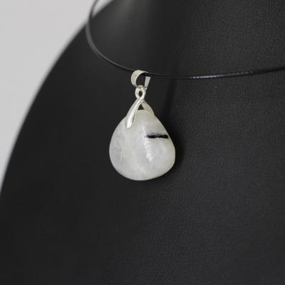 Pendentif en Pierre de Lune Tourmaline Noire M55