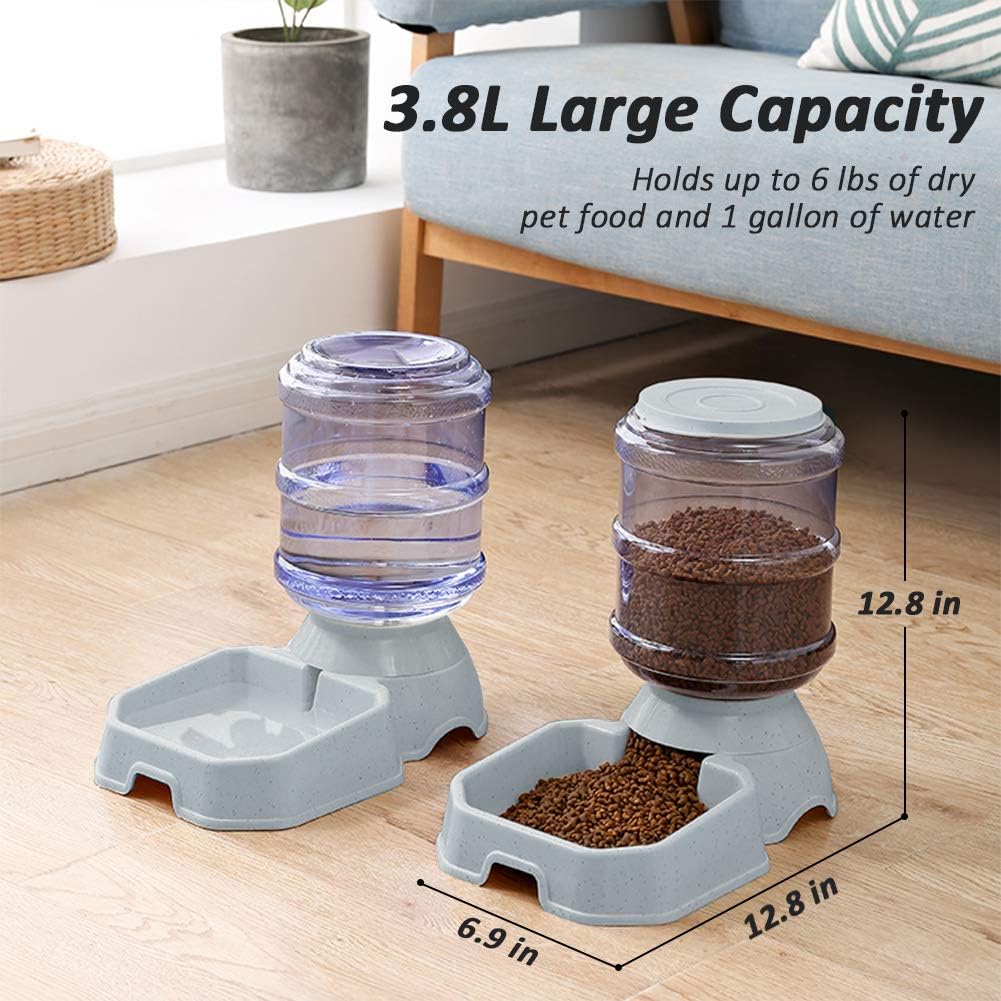 Pet Feeder and Water Food Dispenser Automatic for Dogs Cats