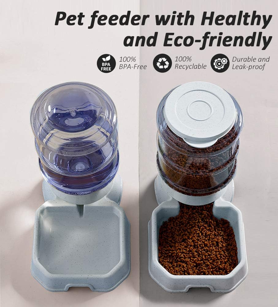 Pet Feeder and Water Food Dispenser Automatic for Dogs Cats