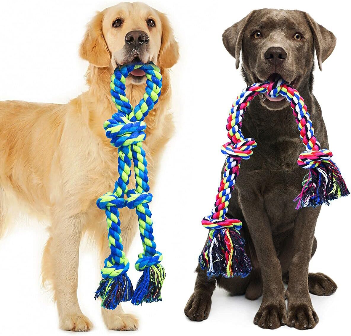 Heavy Duty Dog Rope Toys for Large Breed Aggressive Chewers, 2 Pack 
