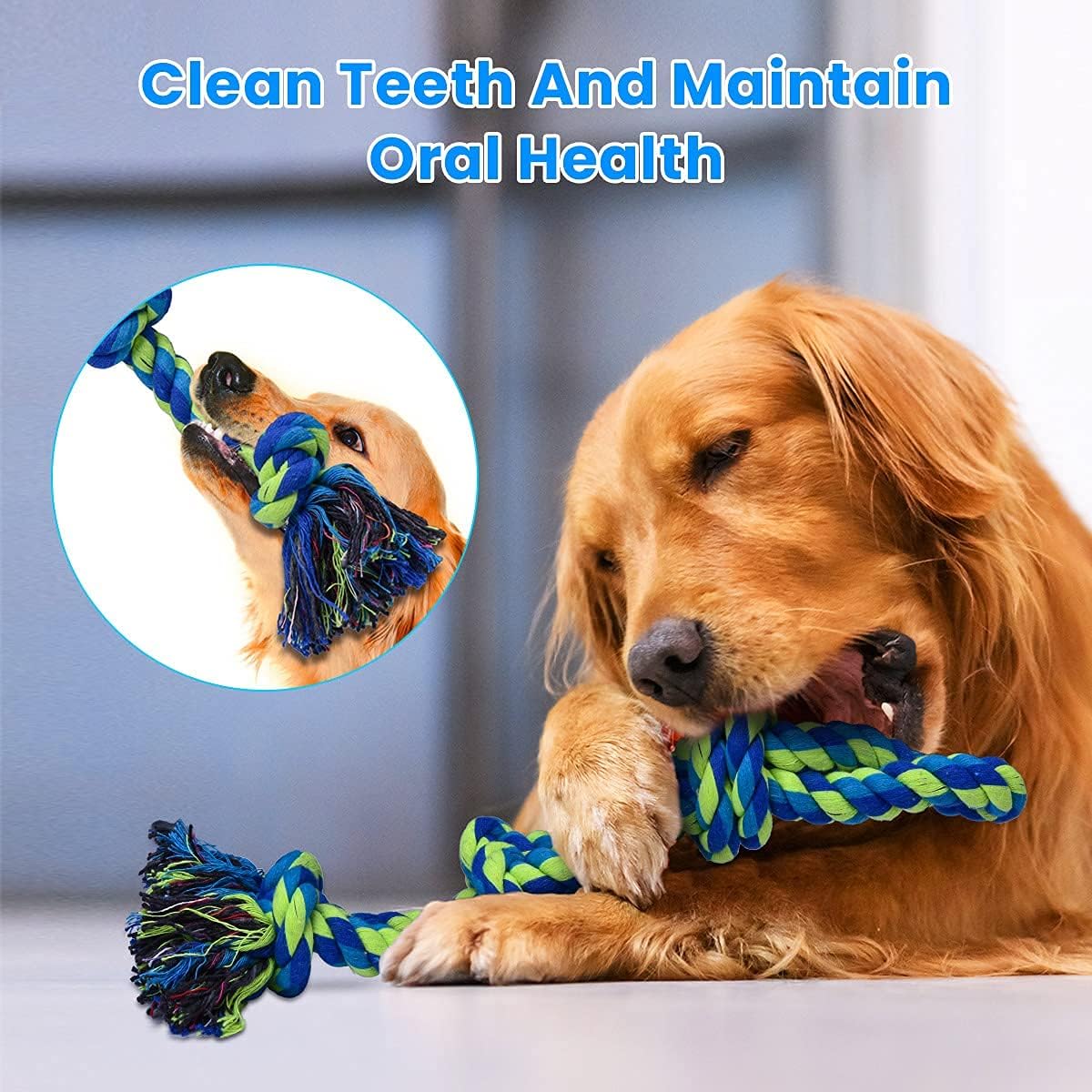  Heavy Duty Dog Rope Toys for Large Breed Aggressive Chewers, 2 Pack 