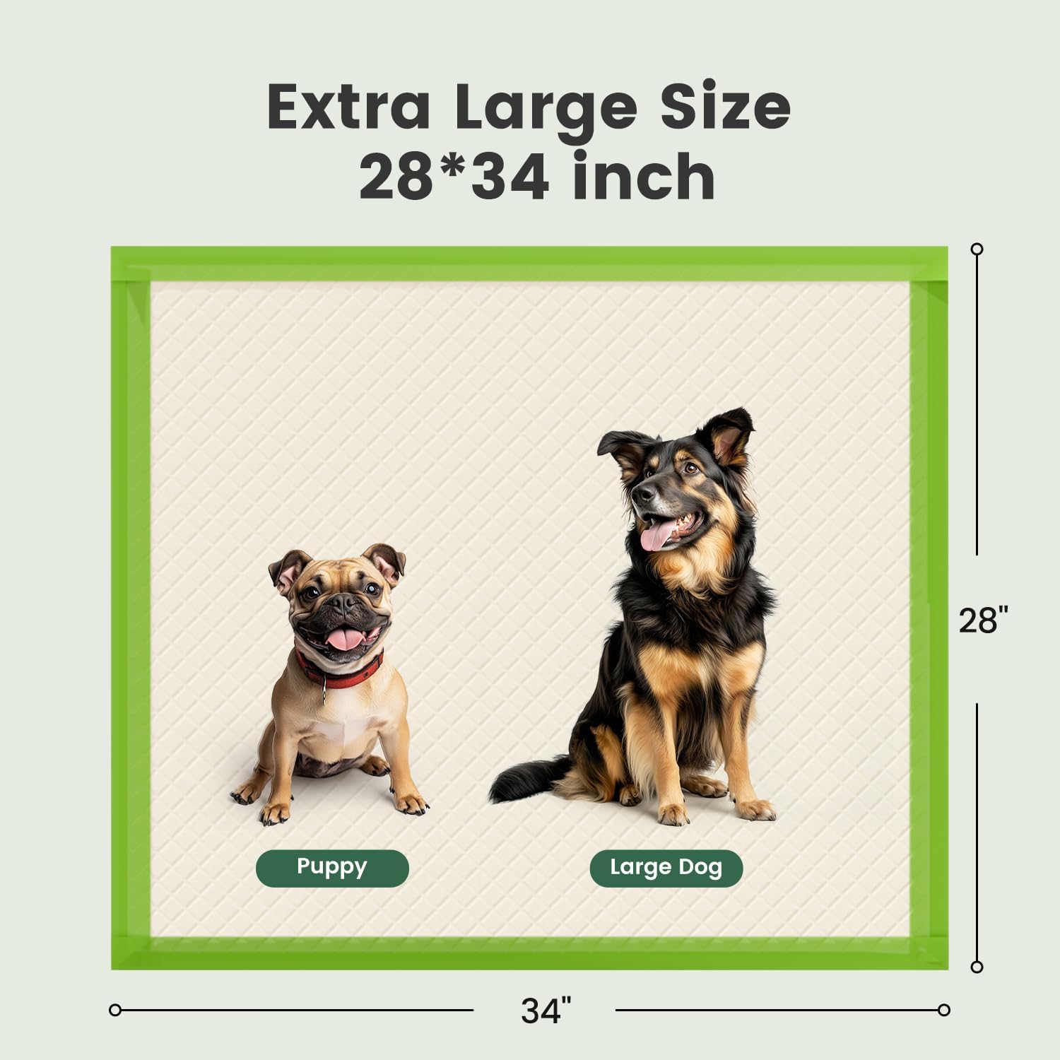 Pet Dog Pee Pads Extra Large 28"x34"，Pad for Dogs, Puppies, Doggie, Cats, Rabbits-(30 Count)