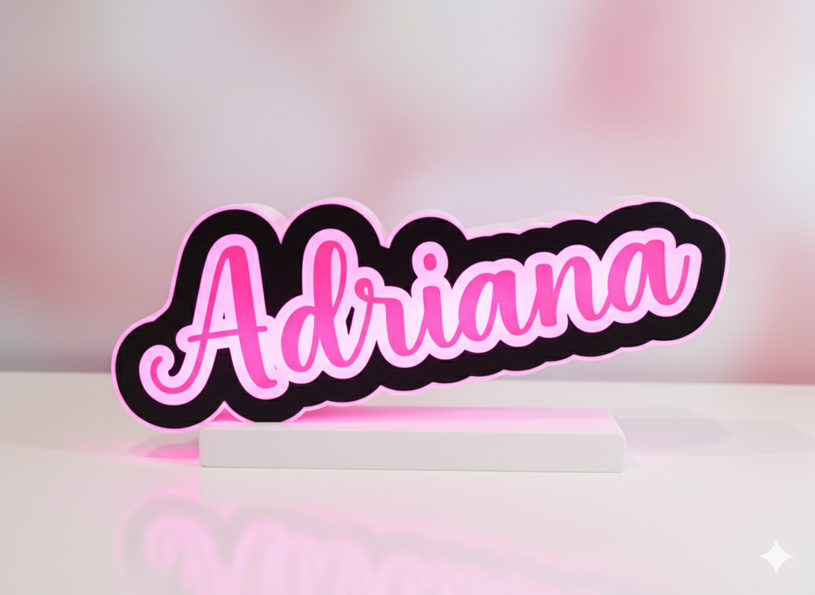 Rótulo LED con NOMBRE personalizado