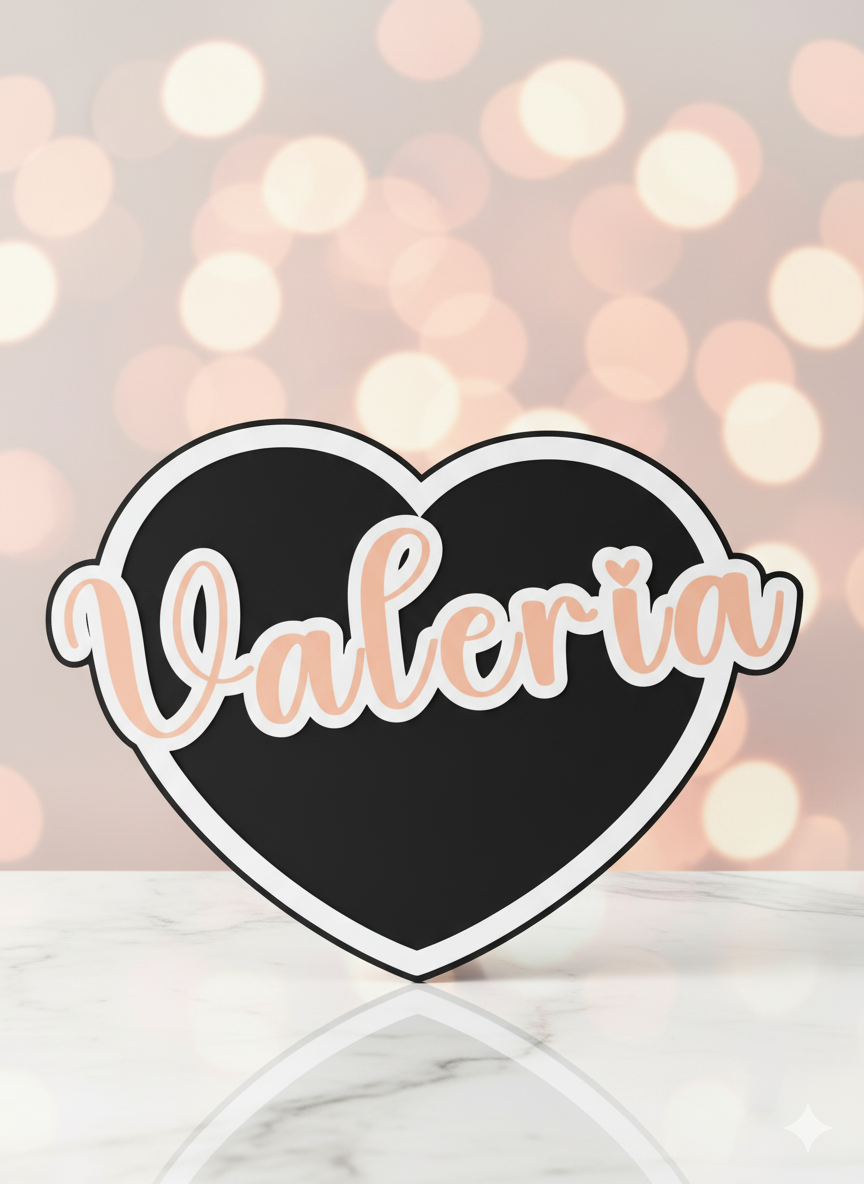 Rotulo Luminoso Corazón Personalizado