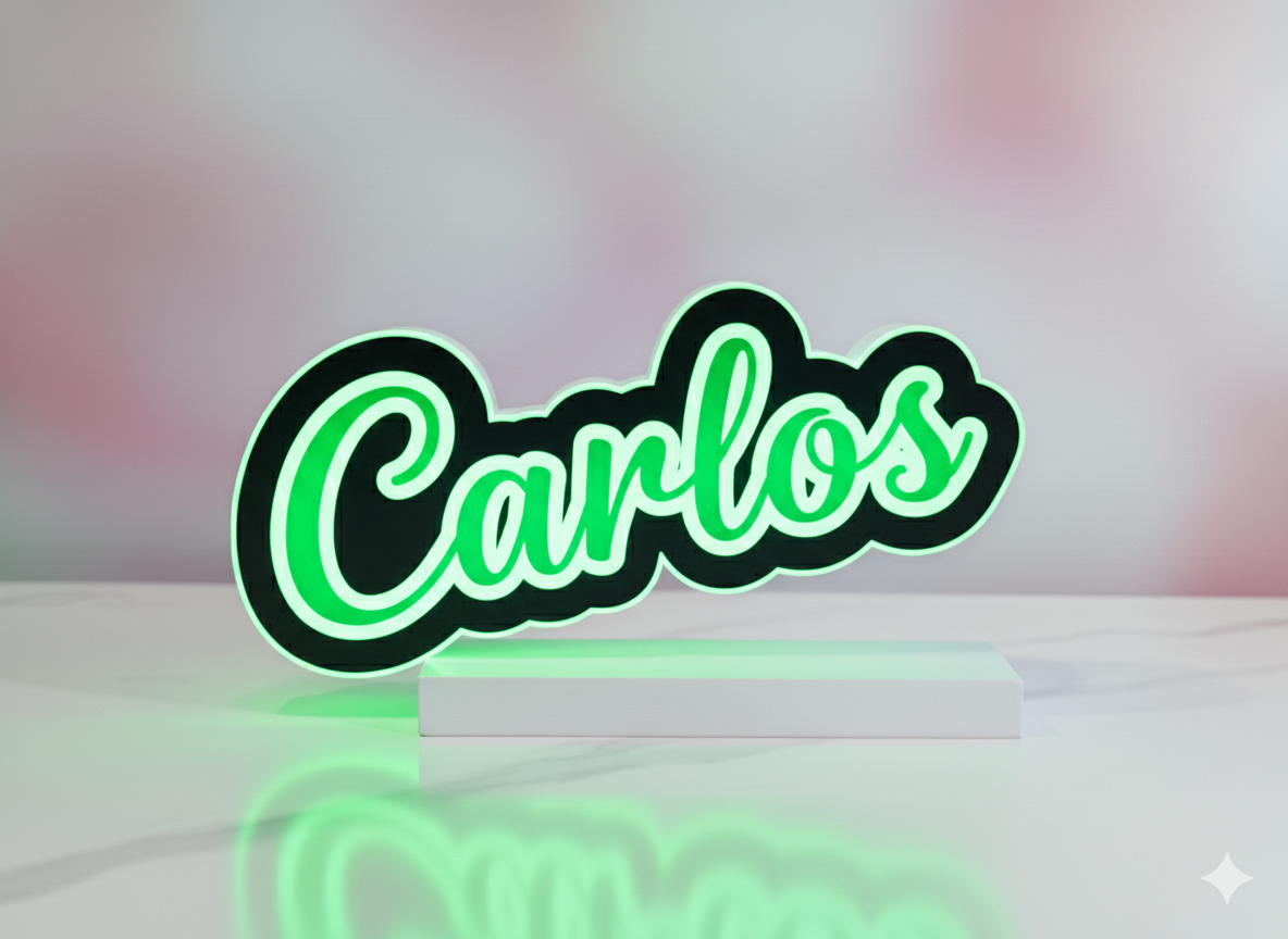 Rótulo LED con NOMBRE personalizado