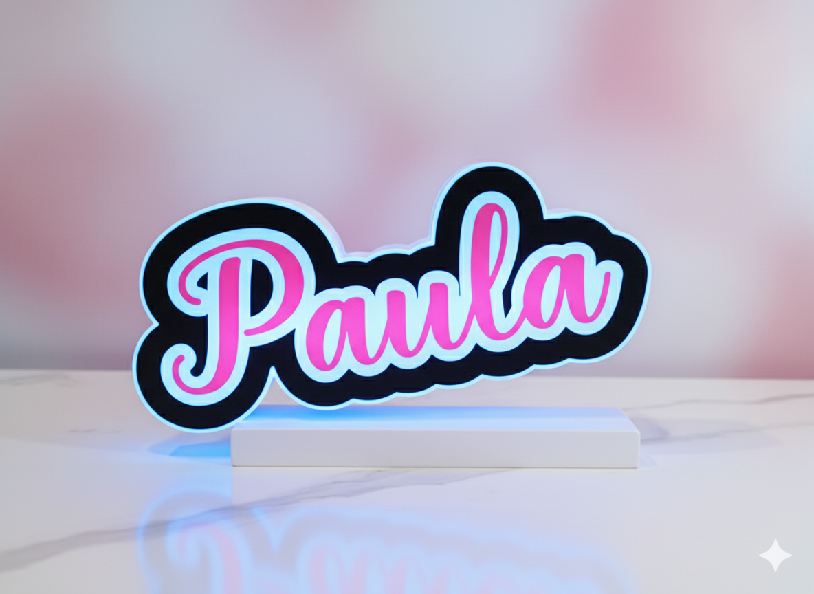 Rótulo LED con NOMBRE personalizado