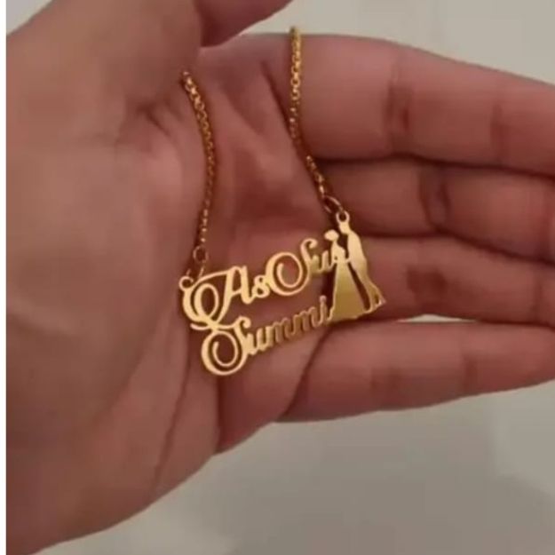 Custom Gold Name Pendant Necklace