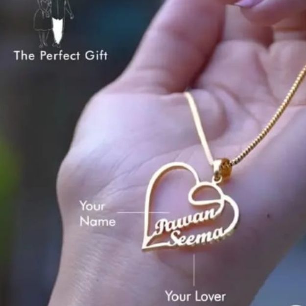 Personalized Heart-Shaped Name Pendant