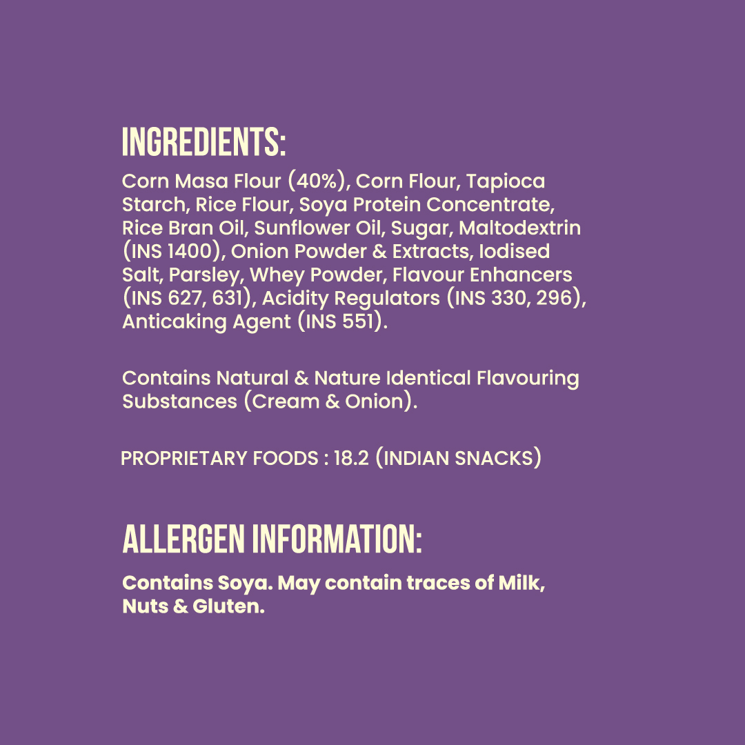 Popped Corn Chips - Cream & Onion