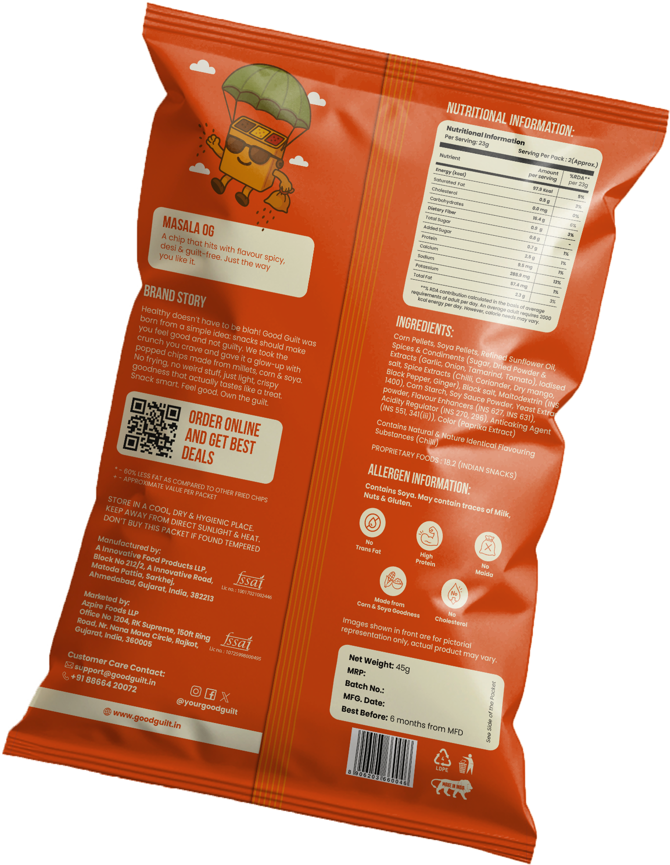 Popped Corn Chips - Masala OG