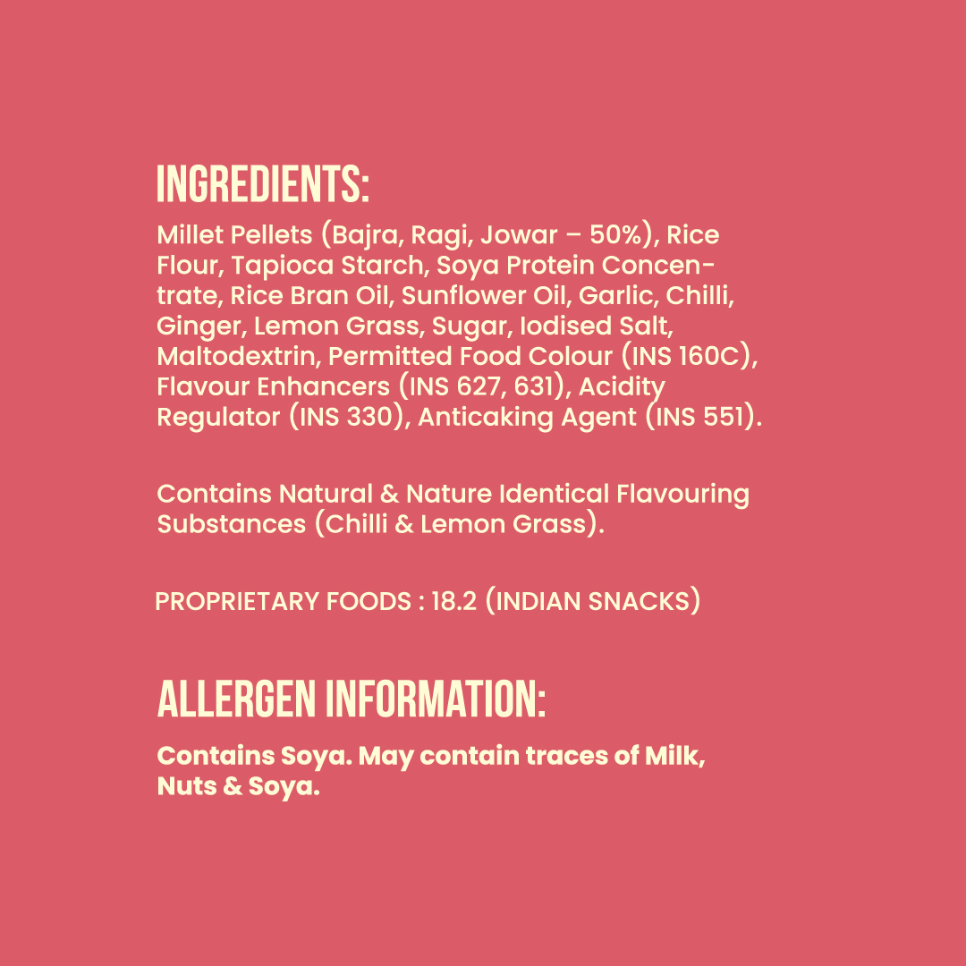 Popped Millet Chips - Sassy Sweet Chilli