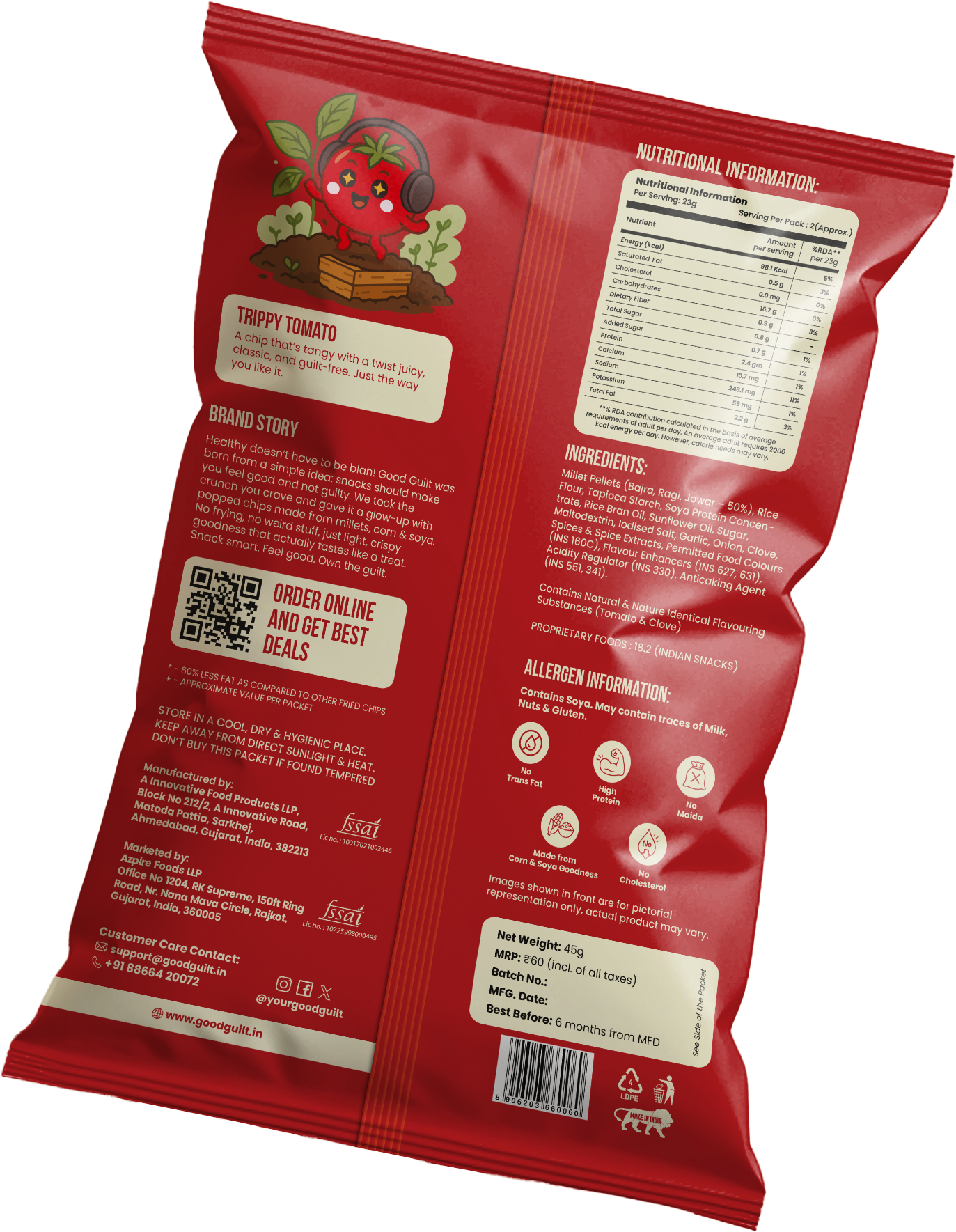 Popped Millet Chips - Trippy Tomato