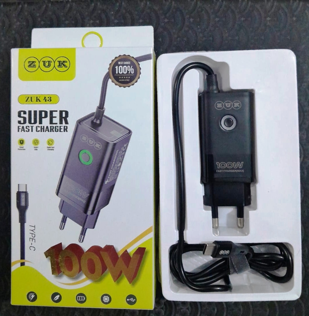 100W Super Fast Charger with Type-C Cable