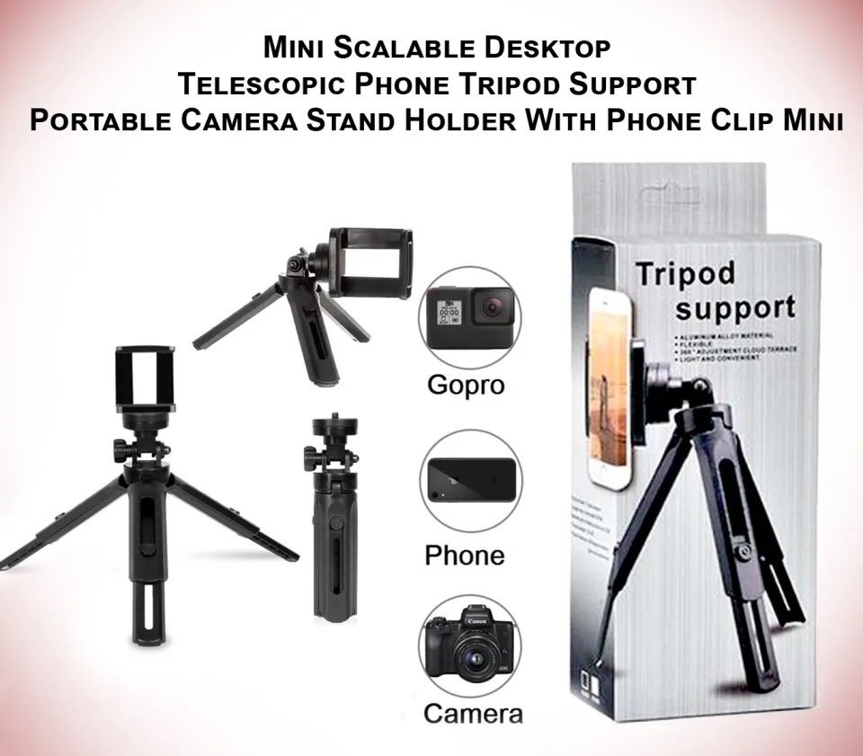Mini Scalable Desktop Tripod Support