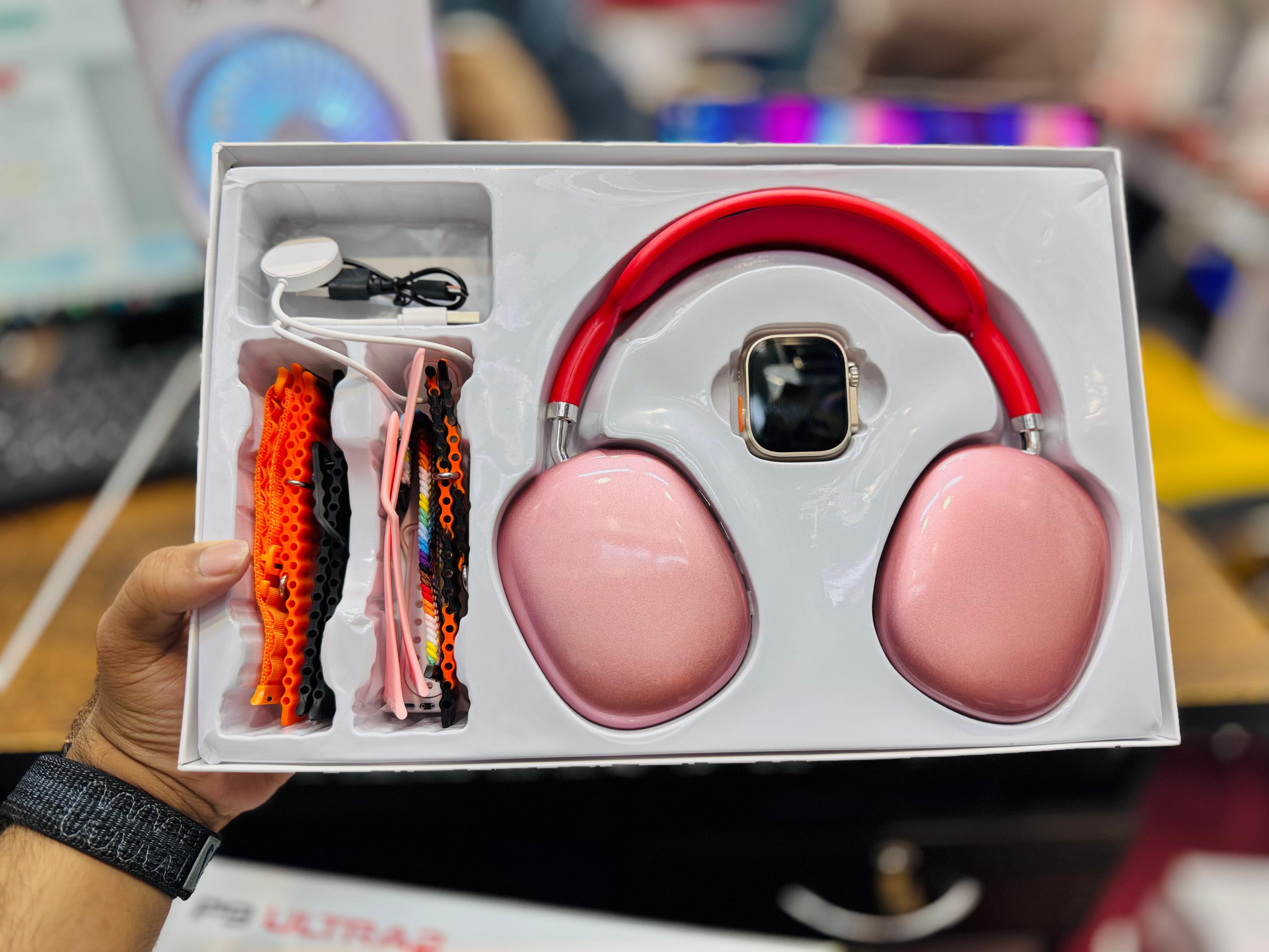 P9 Ultra 2 Headphones and Smart Watch