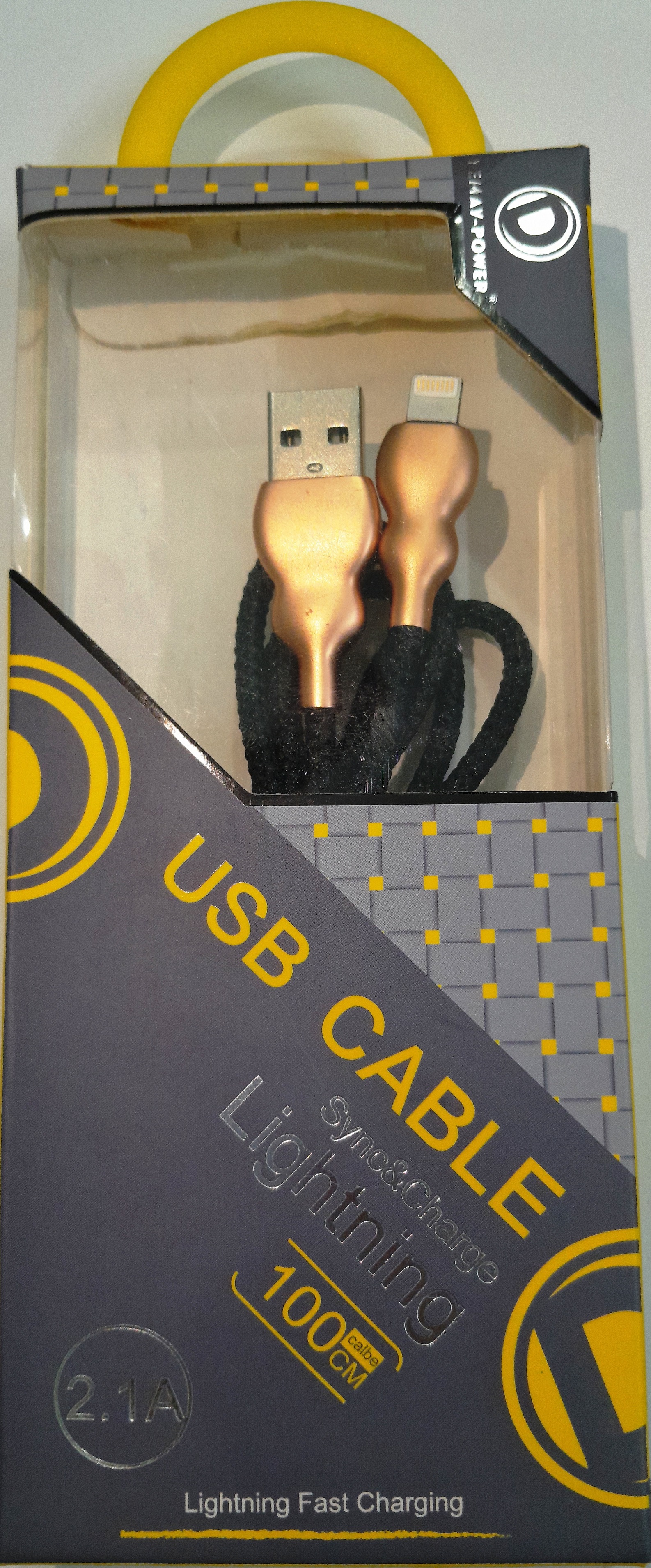 Gold Lightning USB Cable