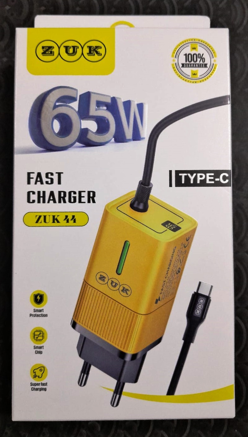 65W Fast Charger with Type-C Cable