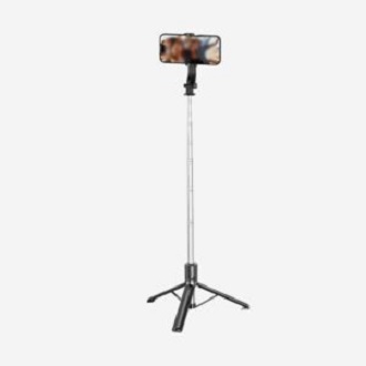 R1SL 5.57 Feet (66.9") Selfie Stick Tripod with LED Light & Bluetooth Remote