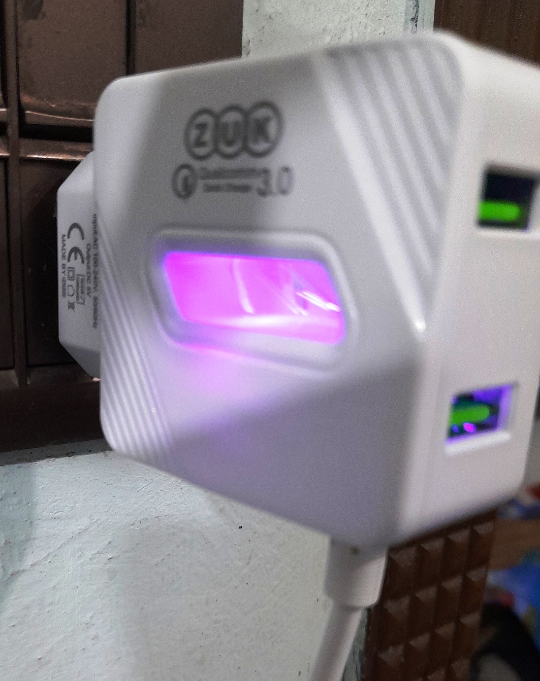 Wall Charger with Built-In 1M Micro USB Cable + Dual USB Ports