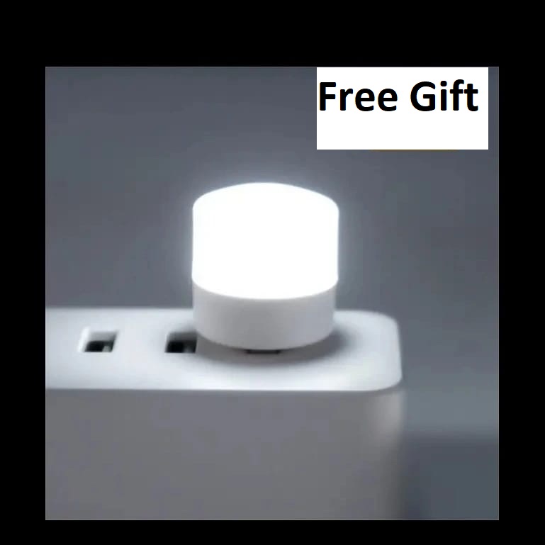 65W Fast Charger with Type-C Cable With Free USB LED Night Light Bulb