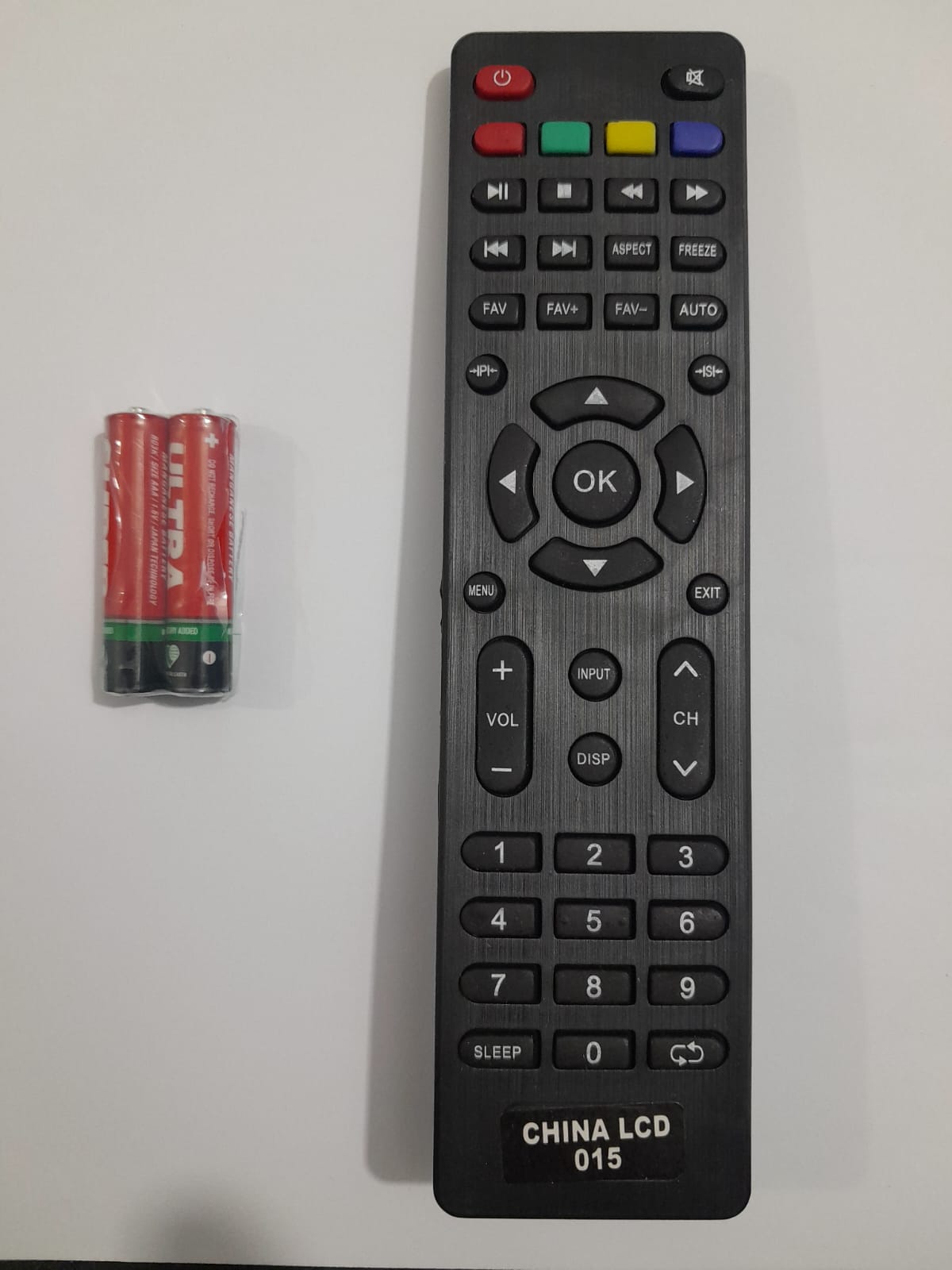015 Universal Remote Control with 2 AAA Free Cells for China LCD/LED
