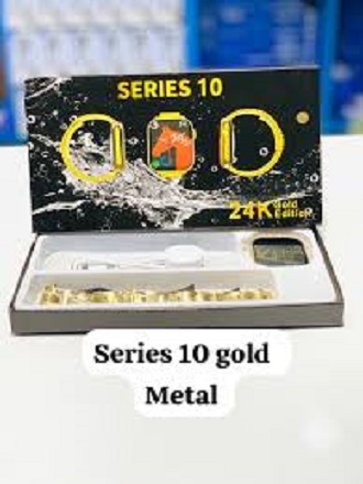 Series 10 Smartwatch with Free Golden Mobile Phone Ring Holder