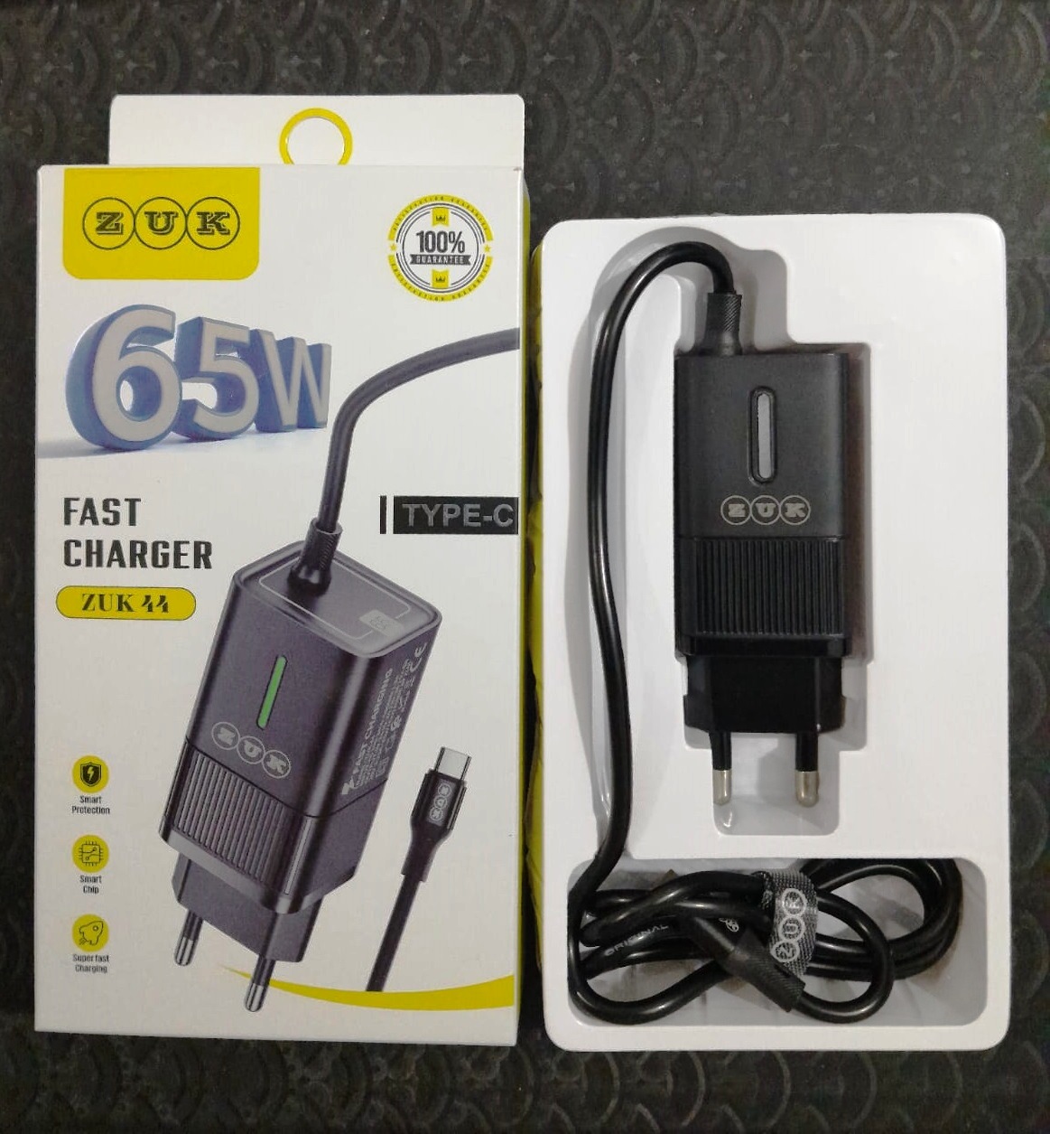 65W Fast Charger with Type-C Cable