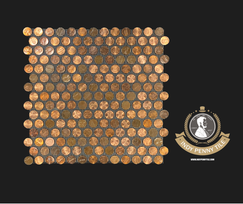 Penny Tile Sheet – Mixed Pennies (Interlocking Pattern)