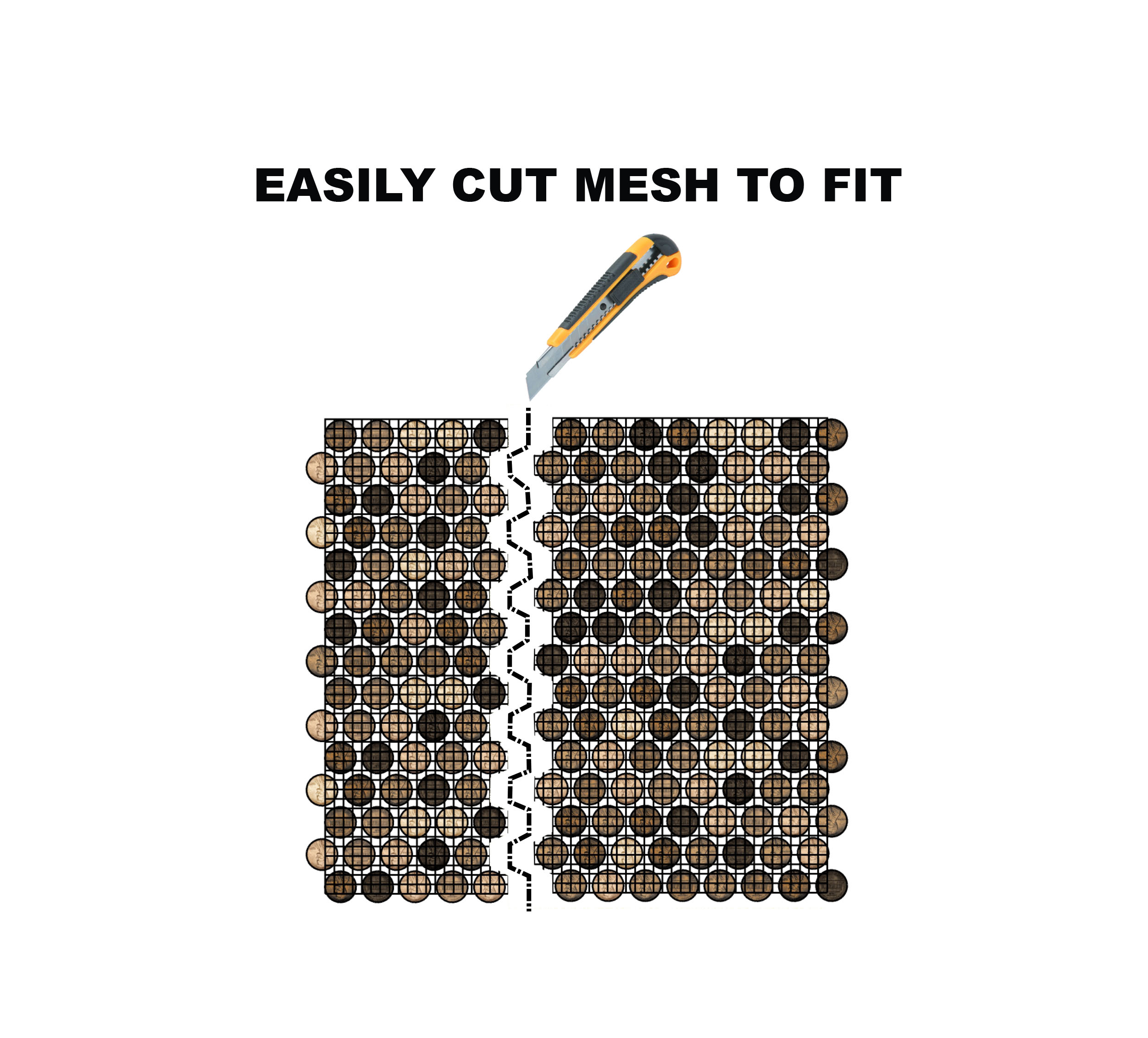 Penny Tile Sheet – Mixed Pennies (Interlocking Pattern)