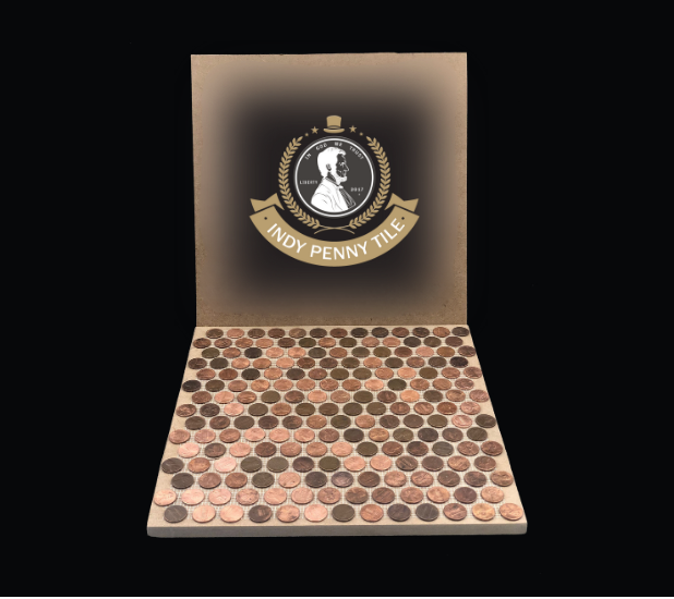 Penny Tile Sheet – Mixed Pennies (Interlocking Pattern)