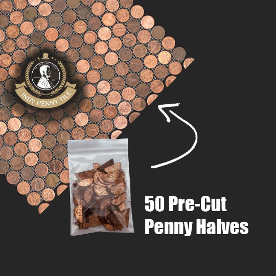 Pre-Cut Penny Halves For Penny Tile Edging