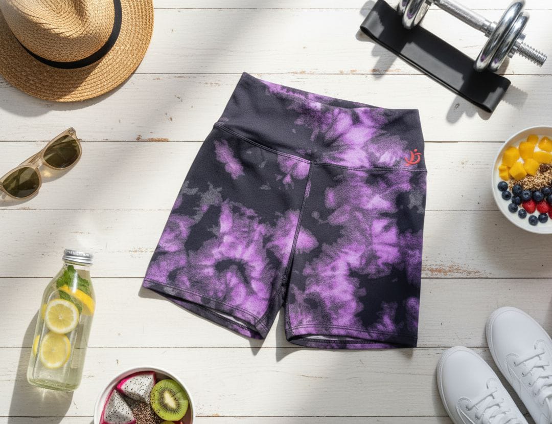 Short deportivo violeta