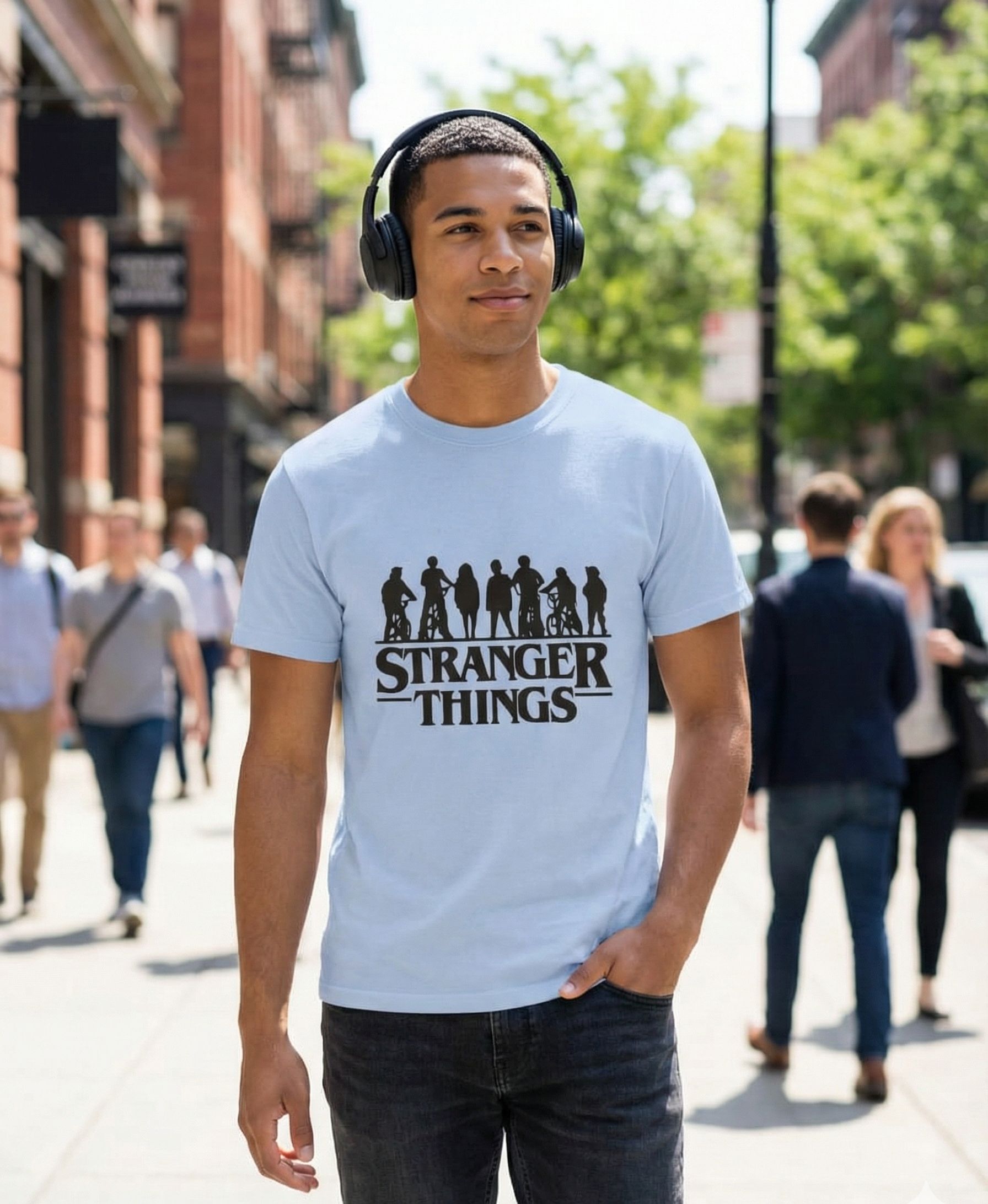 Remera celeste Stranger Things