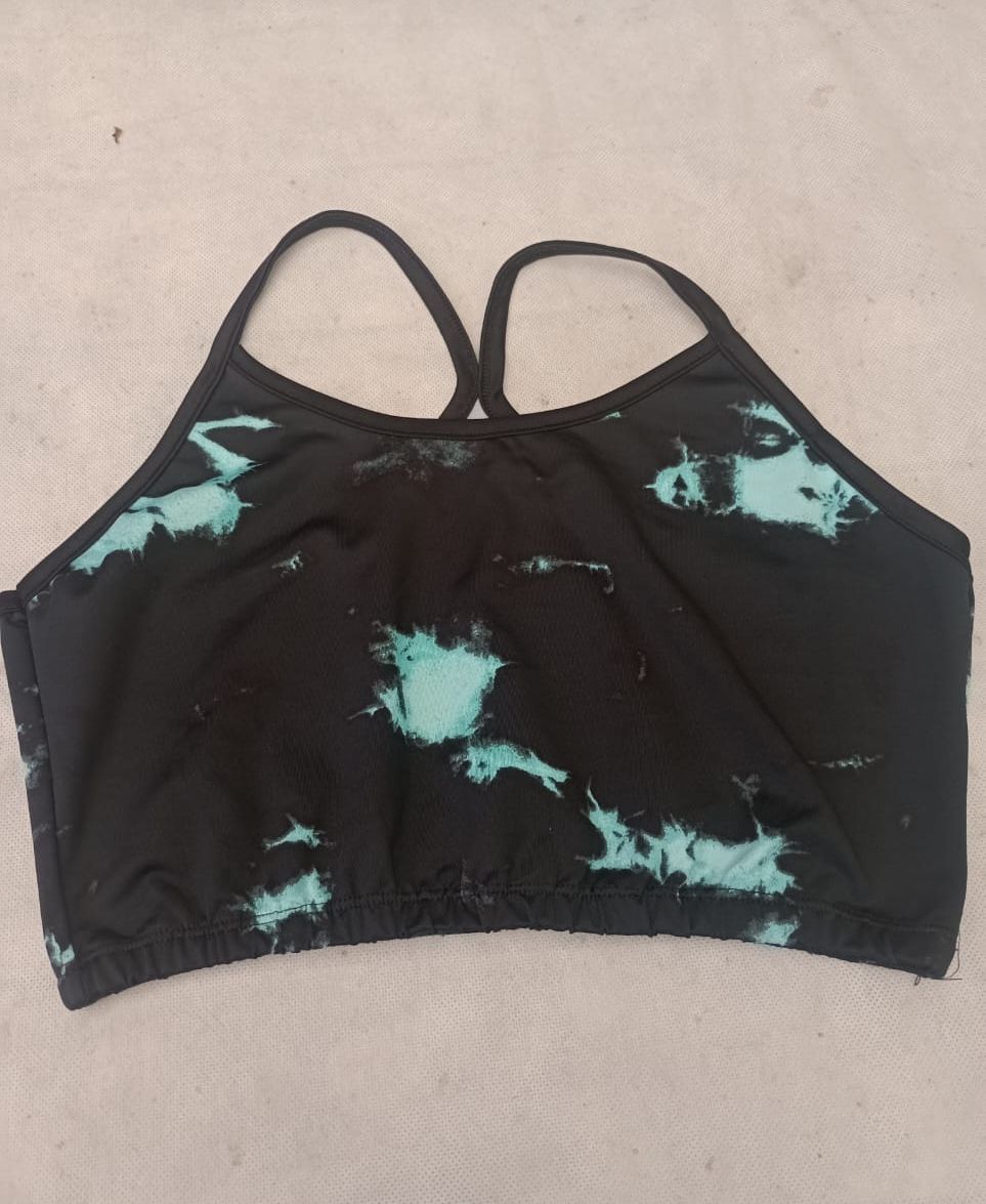 Top deportivo negro agua marina