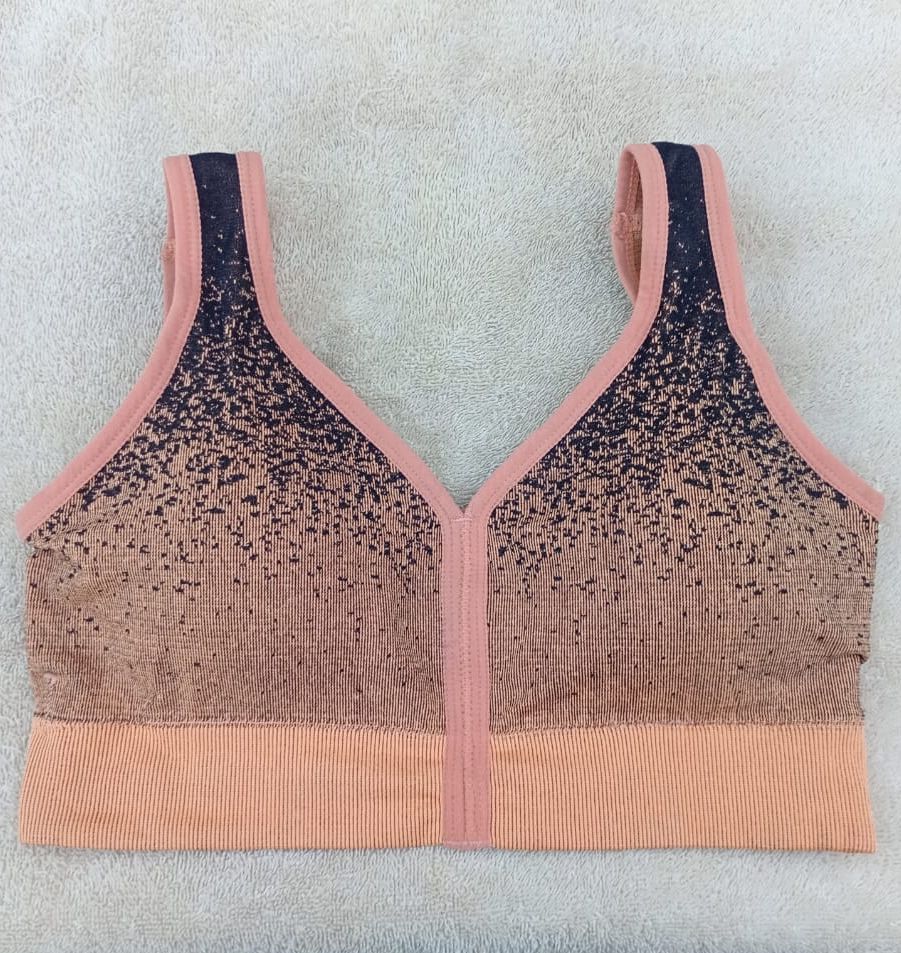 Top tejido naranja negro en degradé