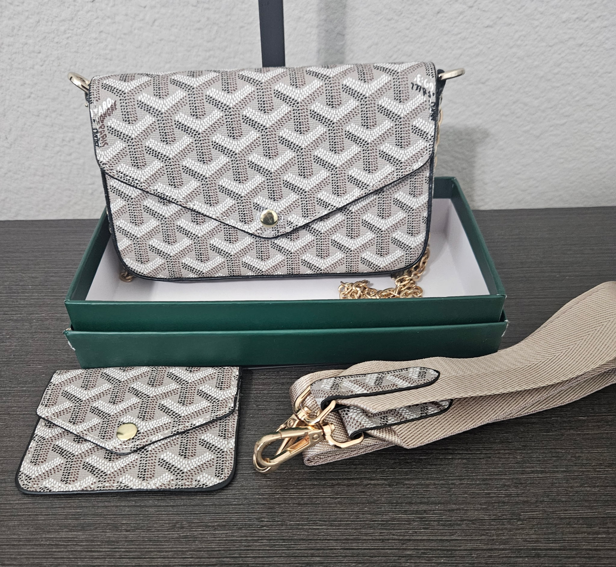 Patterned Crossbody Bag Set